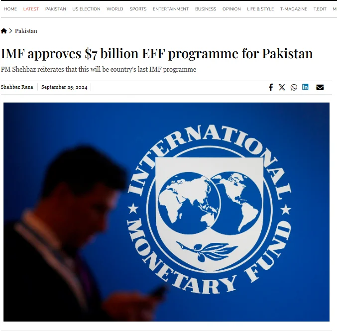 IMF approves $7 billion EFF programme for Pakistan [The Express Tribune]