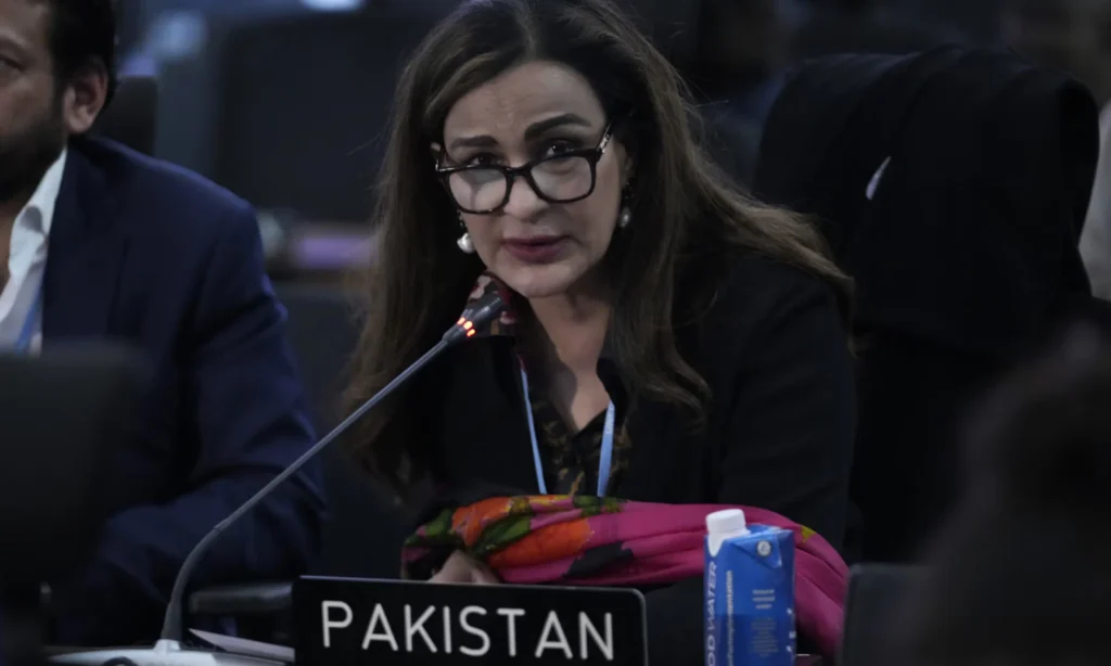 Sherry Rehman urges global leaders at COP29 to boost climate finance and support vulnerable countries like Pakistan. [Image via The Guardian]