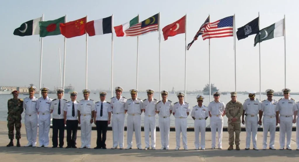 Naval Exercise AMAN 2025 promotes regional cooperation and maritime security with participation from over 50 countries. [Image via