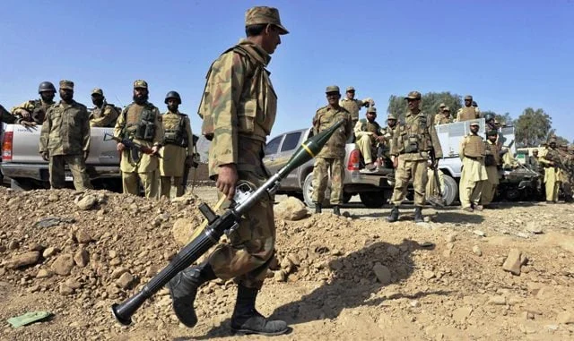 Security forces neutralized 13 militants in K-P operations, reaffirming Pakistan’s resolve against terrorism. [Image via The Express Tribune]